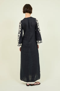 BLACK EMBROIDERED TUNIC GFPP06